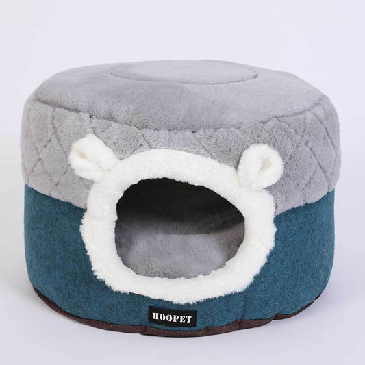 Reversible Quilted Warm Cat Bed for Pets in Autumn/Winter